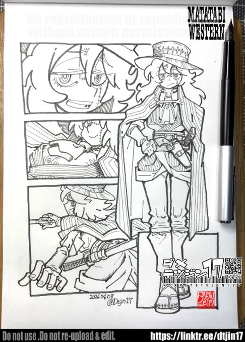 ✒️原画ー #マタタビウエスタン #おきらくがき #oc 