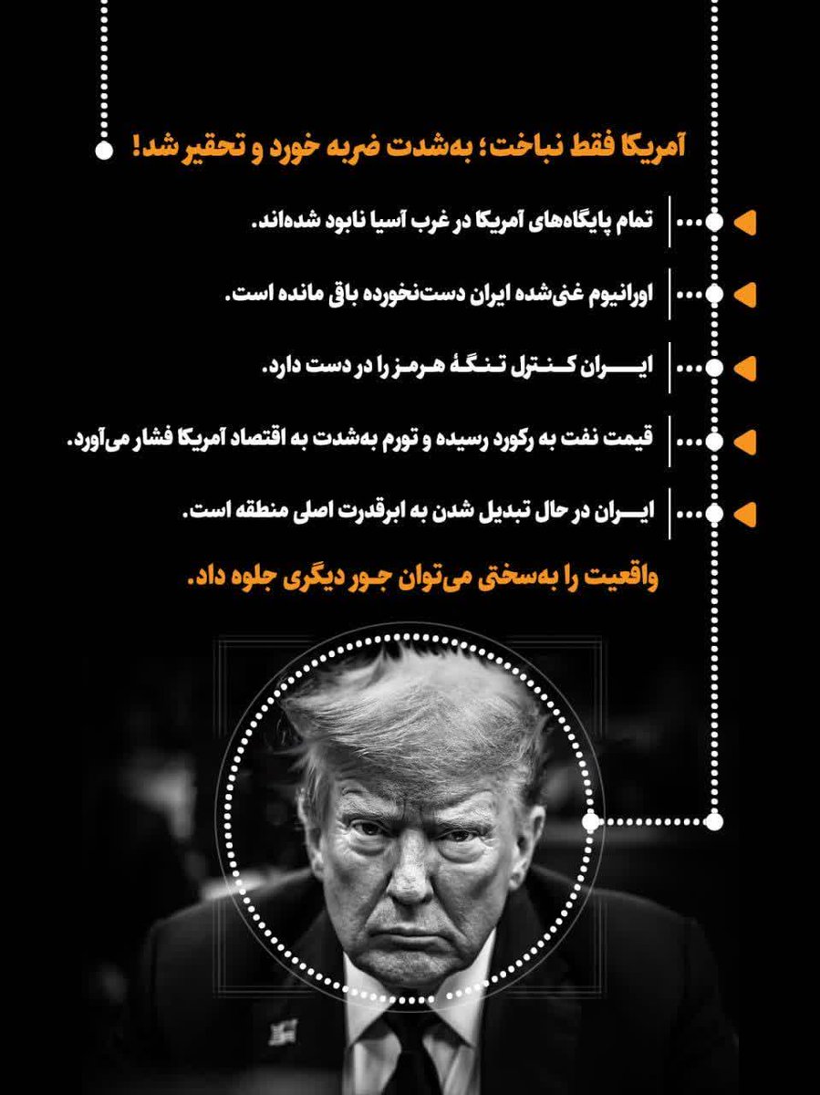 🔴 آمریکا فقط نباخت، واقعا تحقیر شد! 😂✊️

#آمریکا_شکست_خورد