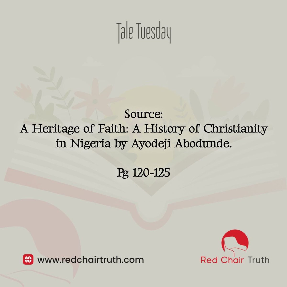 redchairtruth1's tweet image. #RedChairTruth #TaleTuesday #Faith #RCT #MarySlessor #ItaUdoh