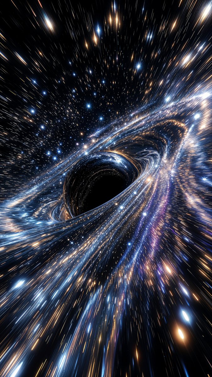 ___Aivory___'s tweet image. Event Horizon Rush 4K Smartphone Wallpaper 🌀  
#BSUxAI  

A breathtaking plunge into a cosmic abyss, where light bends, time dissolves, and the universe spirals into infinity ✨  

Would you dare to carry this edge of existence with you? 👀