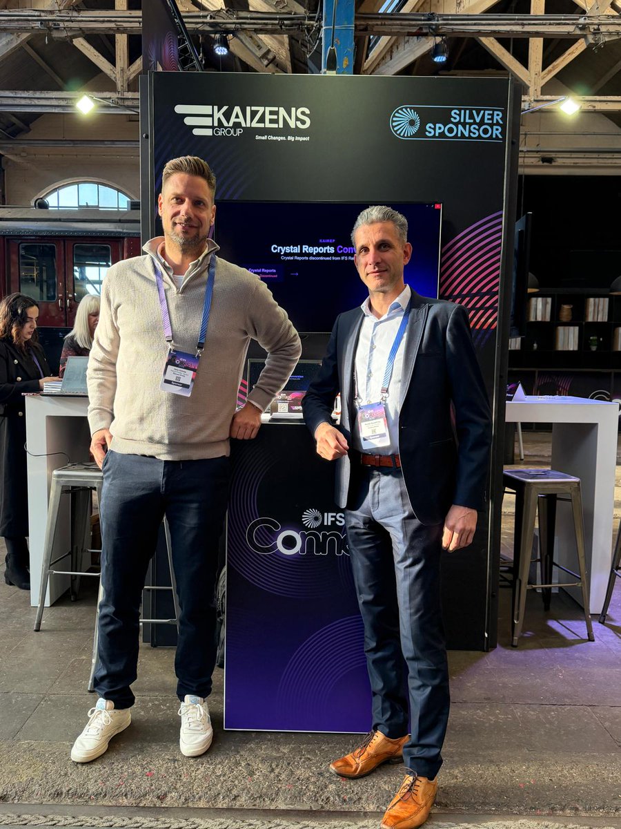 KaizensGroup's tweet photo. Proud to be a Silver Sponsor at #IFSConnect Benelux 2026! 🚀
📍 De Rijtuigenloods, 8 Apr
Excited to represent Kaizens Group, meet industry leaders &amp; explore how #IndustrialAI is reshaping asset intensive businesses smarter, faster, resilient. https://t.co/gl2OLlPnID
