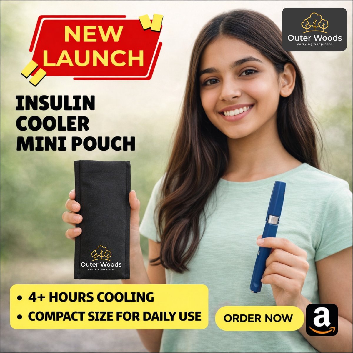 Outerwoodsin's tweet photo. Carry your insulin the smart way. ❄️
✔️ 4+ hrs cooling
✔️ Fits 2 insulin pens
✔️ Compact &amp; travel-ready
The Outer Woods Insulin Cooler Pouch = Simple, reliable, everyday solution.
Freeze. Pack. Go. 💼
#DiabetesCare #Insulin #OuterWoods #TravelSmart
Available on Amazon, Flipkart https://t.co/keLY7KURfB