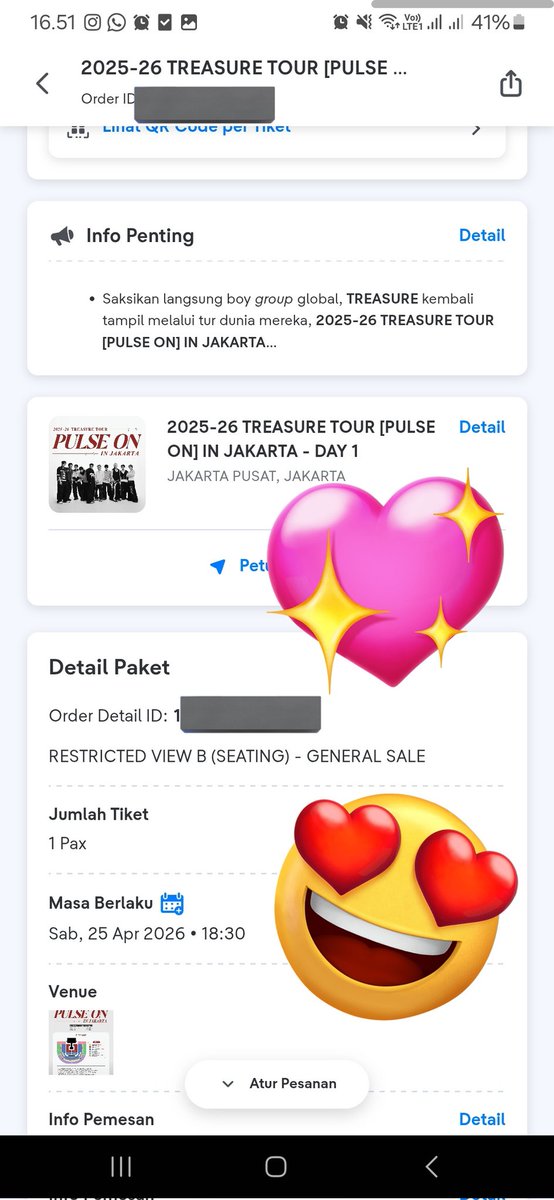 cecehyvn's tweet photo. WTS WANT TO SELL
tiket treasure pulse on jakarta

1 tix
Restricted view (RV) B Gensale
co pas hari pertama gensale
Day 1
harga 1,8jt
DP 200k 
pelunasan pas tuker tiket

minat? dm aku yaaaa
aku nonton di day 2 aja jadinya

wtr wtb wts tiket konser treasure https://t.co/Uxnmu8odtj