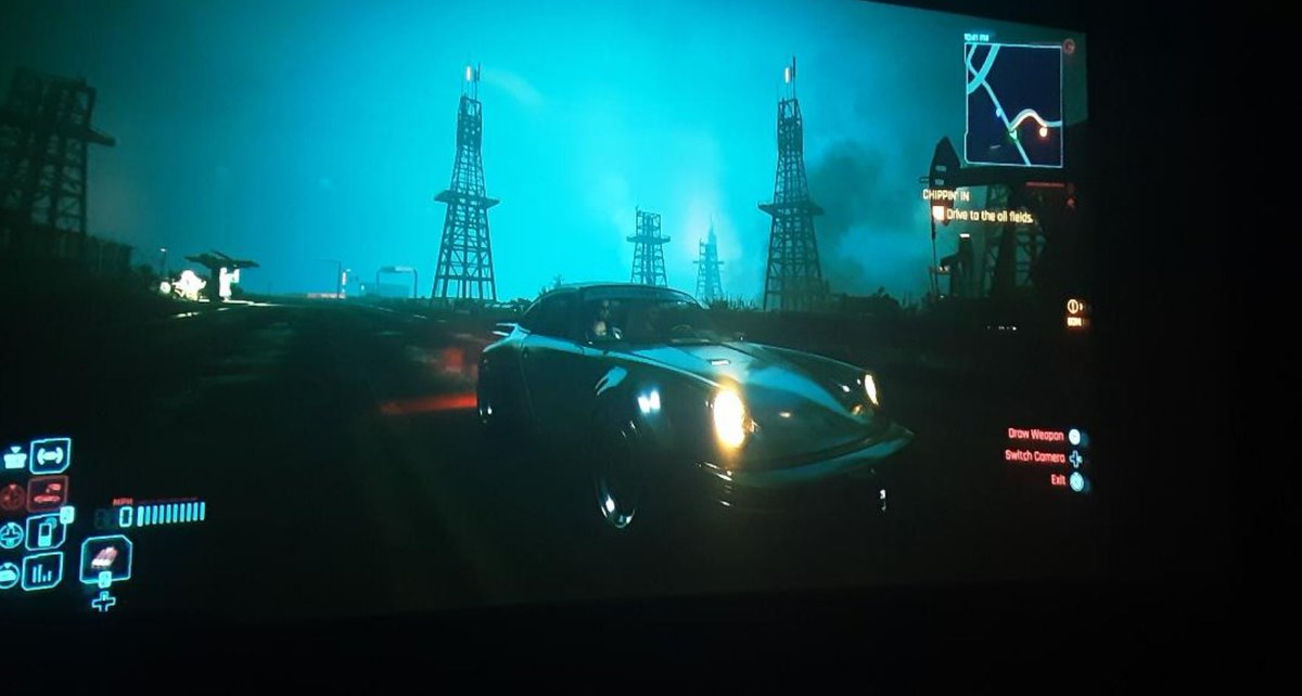 garquake's tweet photo. Oil and gas post today  - V and Johnny Silverhand cruising up to Oil Fields in his classic Porsche 911 (930) Turbo #com #oott #cyperpunk https://t.co/SpByT0XJev