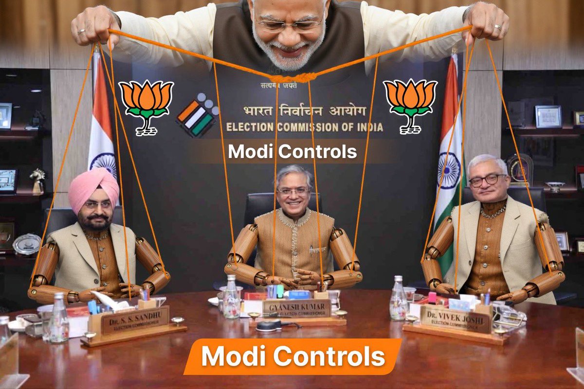 Manrajcheema22's tweet photo. @dhruv_rathee @ECISVEEP Election commission has became the puppet of modi and BJP https://t.co/w7gCvem5bM