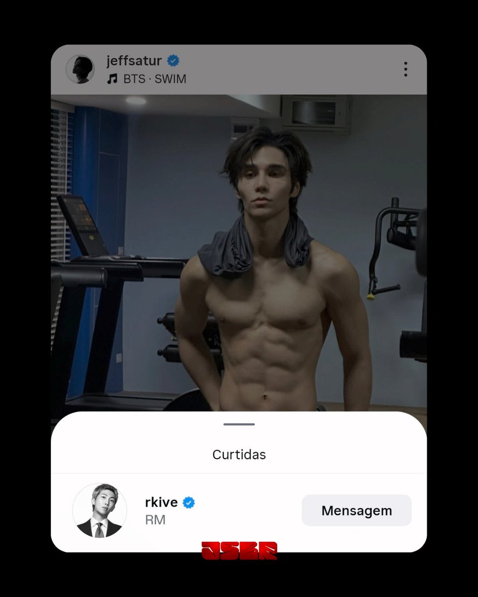 jeffsaturbrasil's tweet image. "Adeus, mundo", #JeffSatur reagiu após descobrir que #RM, do BTS, curtiu sua foto sem camisa ao som de "SWIM". 🤯

#Saturdayss #BTSARMY