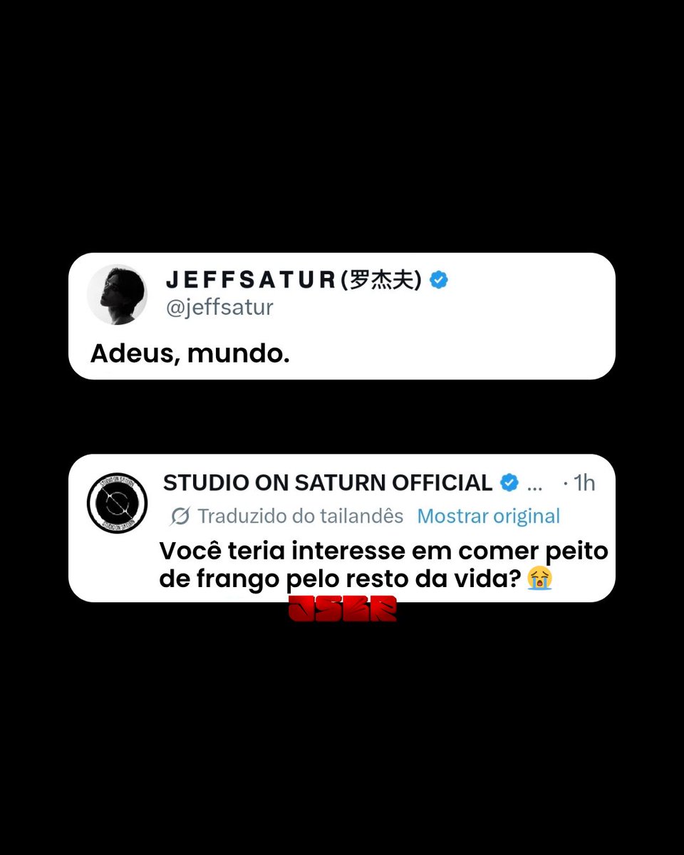 jeffsaturbrasil's tweet image. "Adeus, mundo", #JeffSatur reagiu após descobrir que #RM, do BTS, curtiu sua foto sem camisa ao som de "SWIM". 🤯

#Saturdayss #BTSARMY