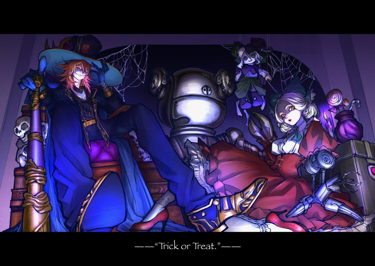 EvaWorldEngine's tweet image. Hi Everyone! My courses have concluded so I’m back!! Hopefully I can draw more soon!  Here is an old art to warm you up! 

Last year’s Halloween!! 🎃 
#OCart #procreate