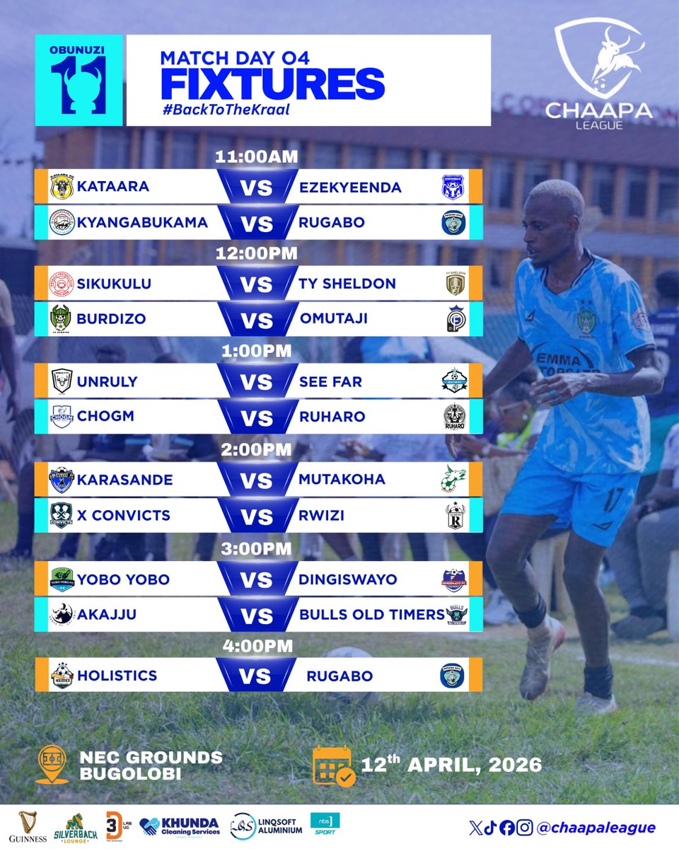 ChaapaLeague's tweet photo. Rivalries renewed as @Yoboyobo2006 face @dingiswayo_fc . Winless duo of @Kataarabulls and @ezekyeenda_fc face off while @RUGABOFC1 will aim to make it 4 wins in 4!
#BackToTheKraal https://t.co/LFO1tl5m1Y