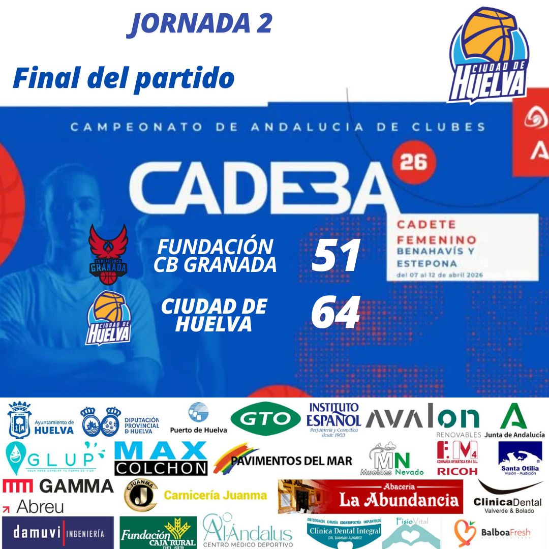 Segunda jornada y segunda victoria.

¡Enhorabuena chicas! 💪🏻💪🏻

#CanteraCDH
💙🤍💙
#CADEBACADFEM2026