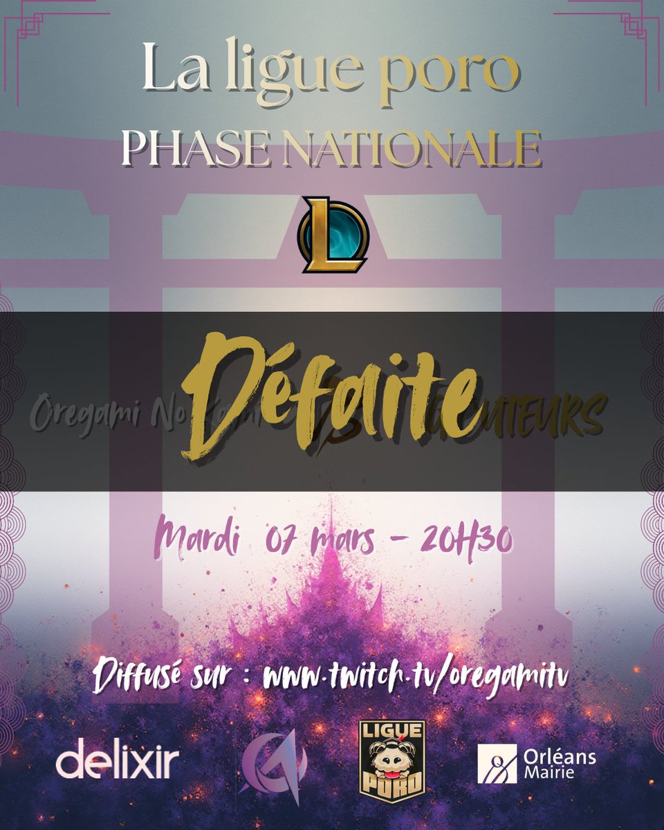 oregami45's tweet photo. C'est une défaite face à l'équipe GOUTEURS, on termine donc la @LiguePoro dans le top 7-8 ! 

Félicitations aux joueurs qui ont porté nos couleurs de la meilleure des manières ! 

Merci à tout les casteurs pour avoir donné de leur temps chaque mardi pour leur cast de qualité ! https://t.co/3mJ9W7deqo