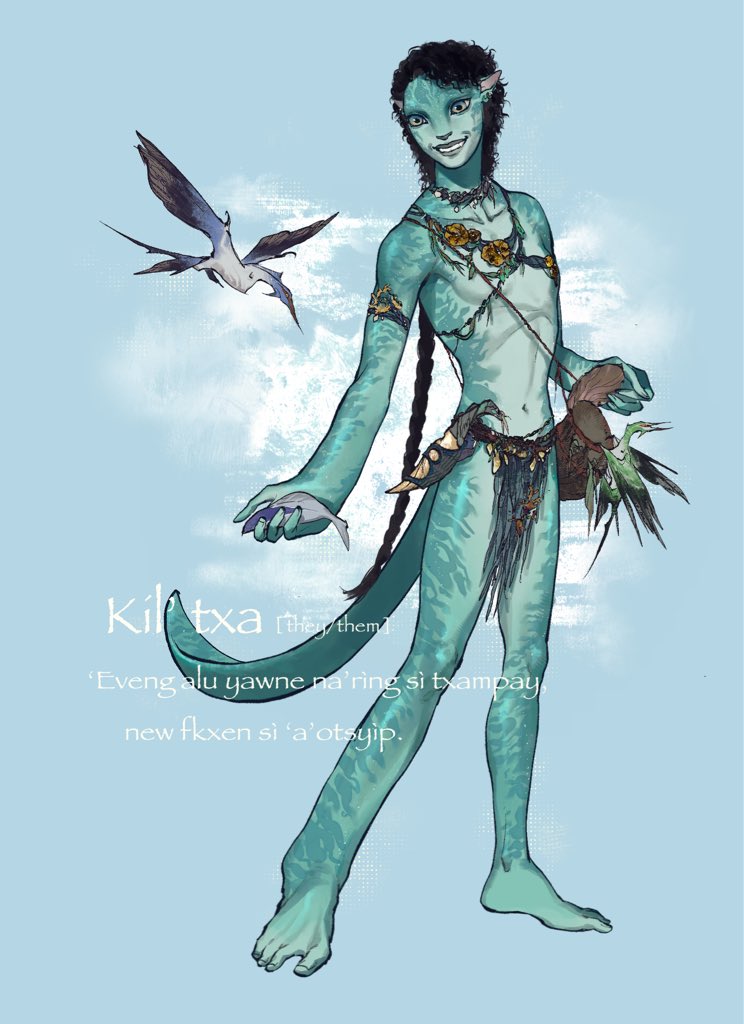 lauetxampay_06's tweet photo. My adorable Kil'txa! teen version is great too — I might draw an adult version of them later 😌 the little animal is a dorado verde, a type of marin banshee, such a pretty little creature right ?!
#navioc #avatar #awow #afaa #oc https://t.co/fJY88DK5be