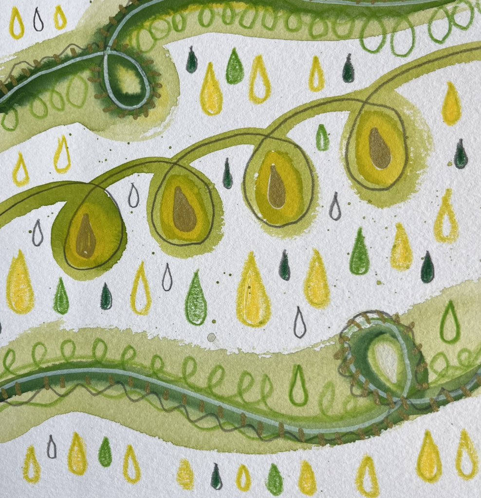 blueflutterby's tweet photo. Yellow teardrops/raindrops are the colour to give me more strength! #watercolour #mentalhealthawareness #anxiety #poscapaintpens #mentalhealthmatters https://t.co/hO67zTHdIK