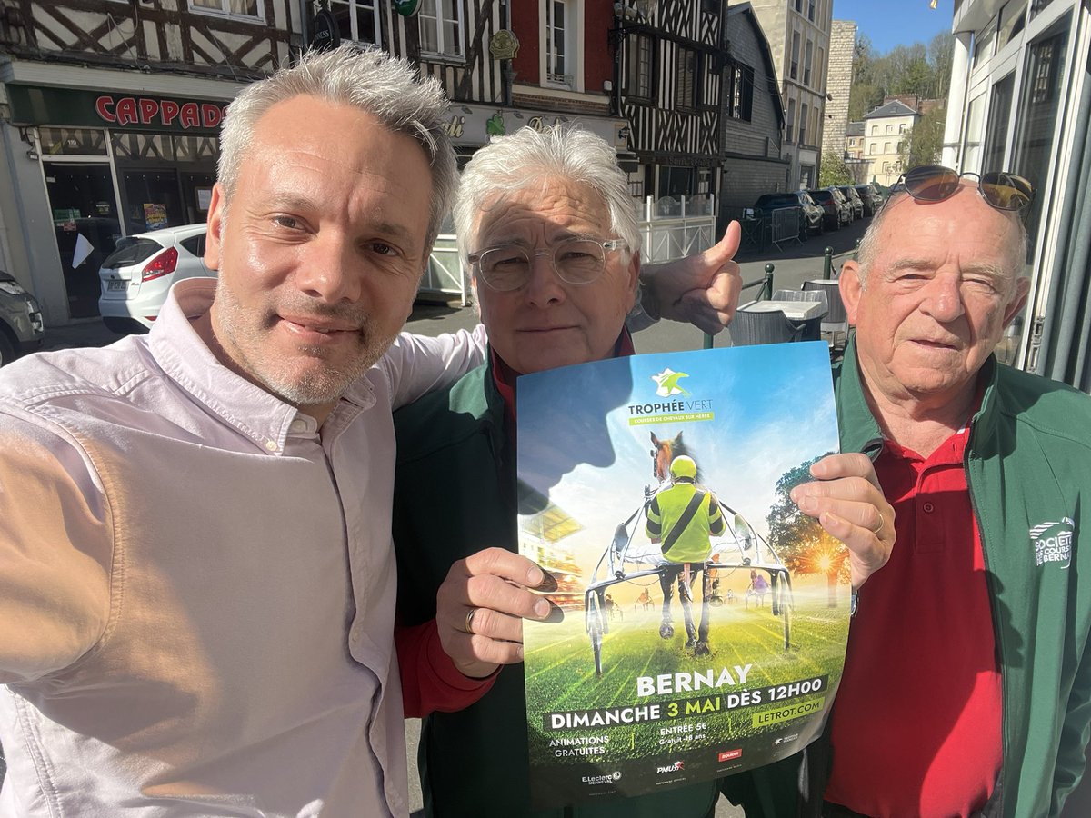 pegoetz's tweet photo. ☘️Le Trophée Vert à Bernay : c’est le 3 mai 🤩
Bravo à l’équipe de bénévoles et notamment à son président Gérard Lemercier pour la promotion de l’événement dans la région 👍 https://t.co/mZcG79BSVT