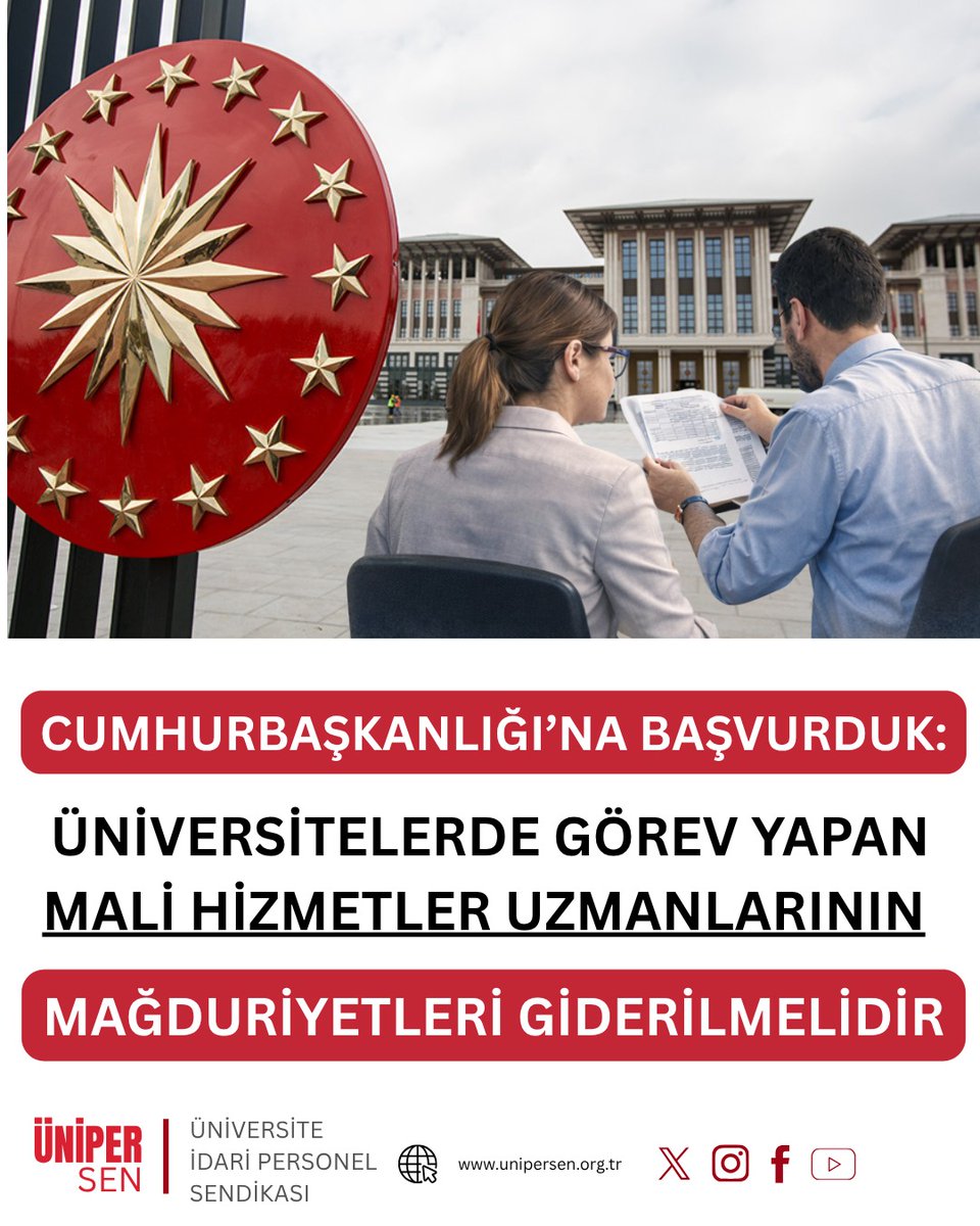 ÜNİPERSEN OLARAK CUMHURBAŞKANLIĞI’NA BAŞVURDUK: ÜNİVERSİTELERDE GÖREV YAPAN MALİ HİZMETLER UZMANLARININ MAĞDURİYETLERİ GİDERİLMELİDİR

Üniversite İdari Personel Sendikası (ÜNİPERSEN) olarak, yükseköğretim kurumlarında görev yapan mali hizmetler uzmanlarının statü, sınıf, kariyer,