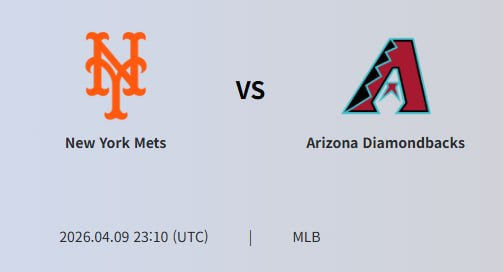mariocapCh's tweet photo. New York Mets vs Arizona Diamondbacks

2026-04-09 23:10 UTC

The expected game flow suggests a relatively controlled and pitching-dominant matchup, with New York Mets holding the advantage through more...

Read More MARIOCAP TIPSTER
https://t.co/aUhPDFX9Hu https://t.co/RKh30j27tj