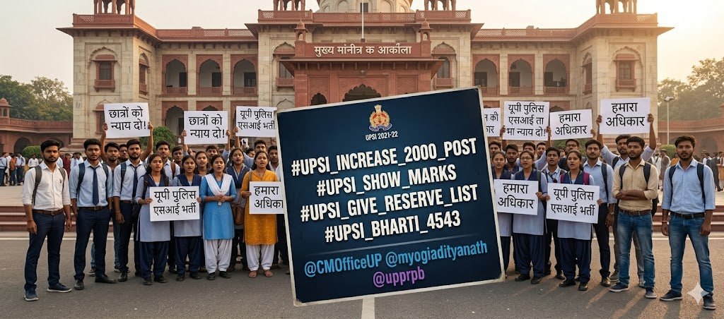 IasPublic22022's tweet photo. We demand transparency in UP SI Recruitment 🚨
Increase 2000 posts, show our marks &amp; release reserve list immediately!

Thousands of aspirants are waiting for justice 🙏

#UPSI_INCREASE_2000_POST
#UPSI_SHOW_MARKS
#UPSI_BHARTI4543

@CMOfficeUP @myogiadityanath @uppprpb https://t.co/dxkTrLbHVh