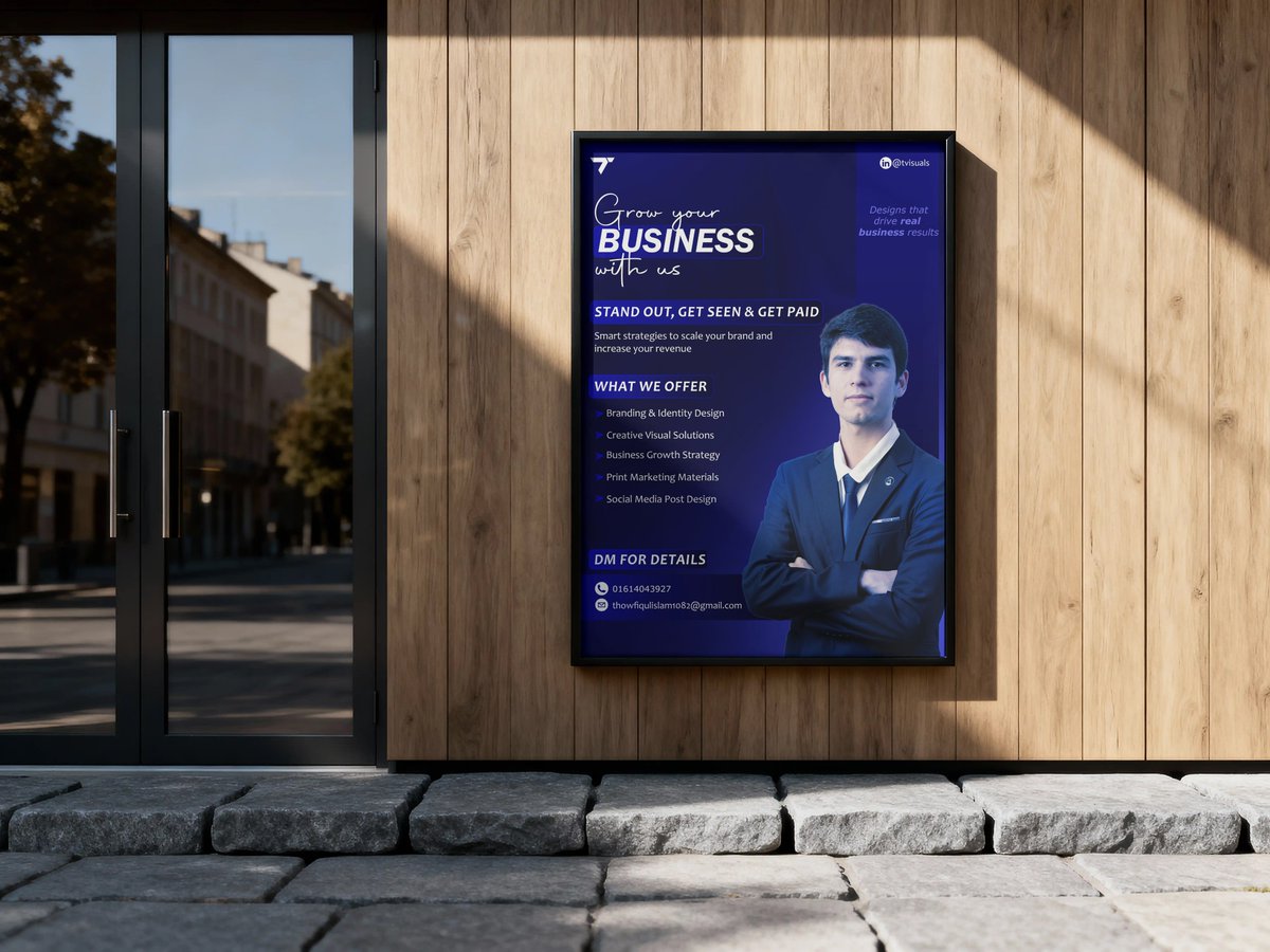 Tvisuals1's tweet photo. Design isn’t decoration.
It’s business growth.
Here’s a poster built to attract, engage &amp; convert.

📩 Open for projects https://t.co/T5E8YmDnw8