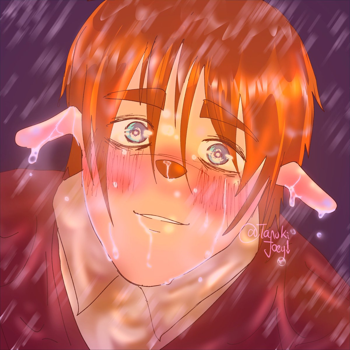 TanukiJoey's tweet image. #Bradley ran onto the rain just to see his beloved #max... from apart... 
honestly I wanted to do a full color Bradley Yandere
#maxley #yandere #anextremelygoofymovie