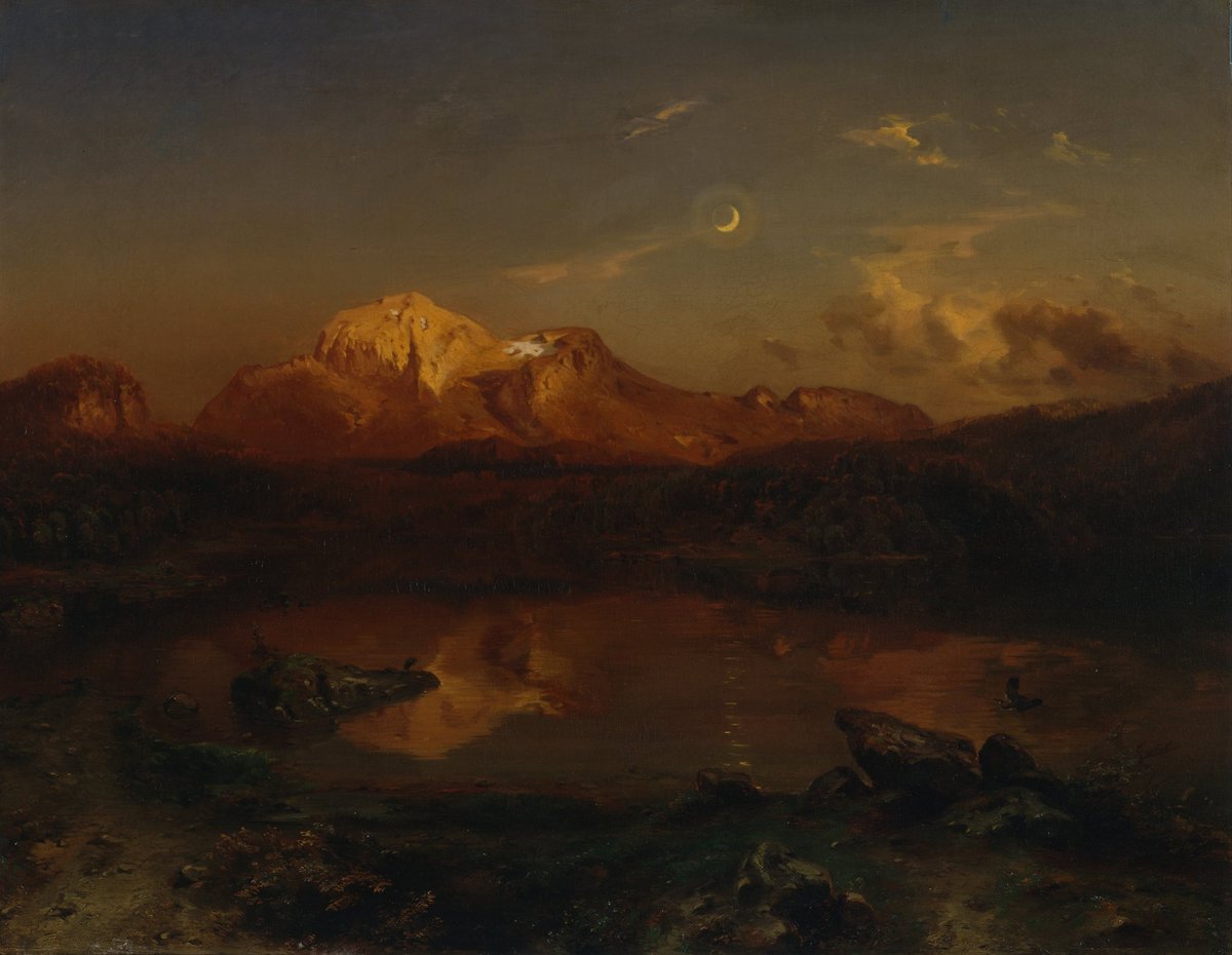 Carl Rottmann - "Hoher Goll in the Alpine Glow" (1846)