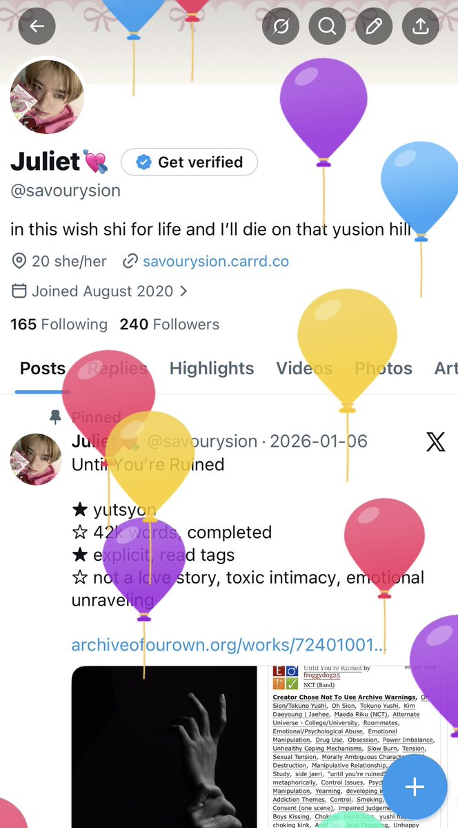 savourysion's tweet image. Wow ballons omg ty twitter feeling #old