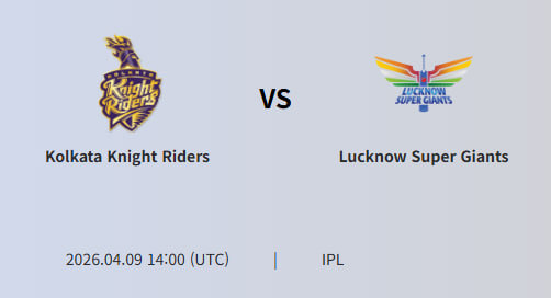 mariocapCh's tweet photo. Kolkata Knight Riders vs Lucknow Super Giants

2026-04-09 14:00 UTC

The expected match dynamic suggests a high-scoring T20 contest, with Kolkata Knight Riders likely to push the tempo early and put pressure on Lucknow’s...

Read More MARIOCAP TIPSTER
https://t.co/aUhPDFX9Hu https://t.co/LOBiqWDJRo