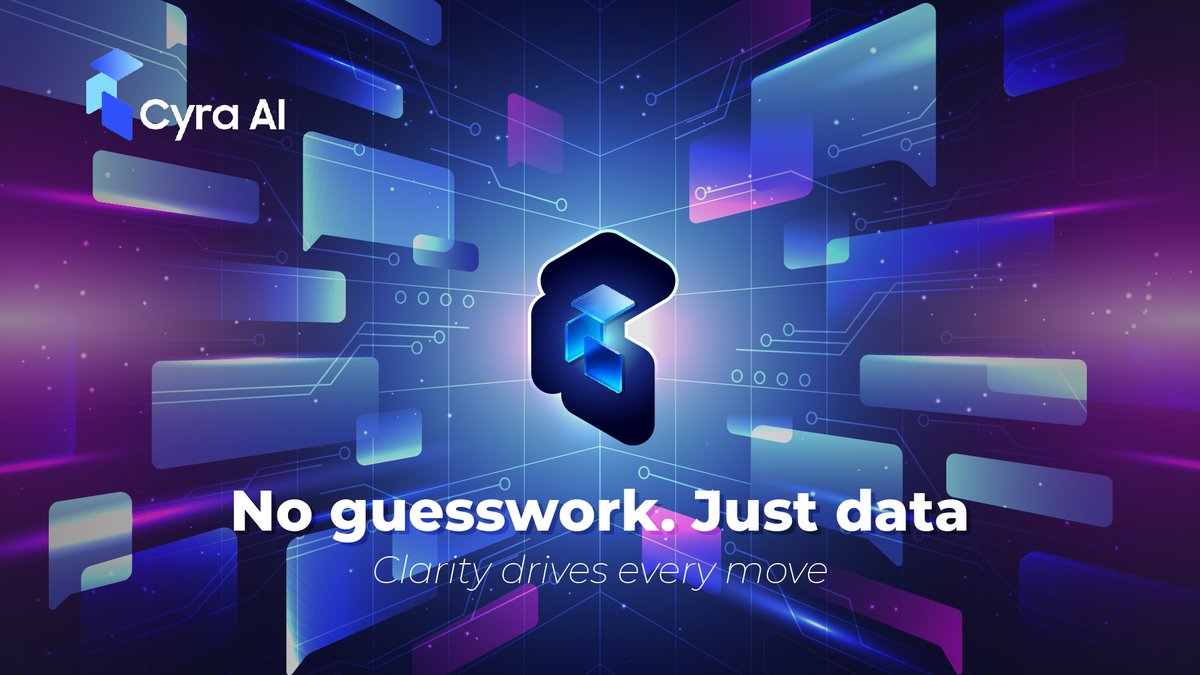 CyraAI_'s tweet photo. Belief isn’t enough
Data-driven clarity is everything ⚡️

With Cyra AI, every strategy is backed by real-time data, on-chain signals, and intelligent analysis 📊🔗
No guesswork. Just smarter decisions 🤖

#CyraAI #AI #Web3 #DataDriven #AIFinance #SmartInvesting https://t.co/LE44lFPjFM