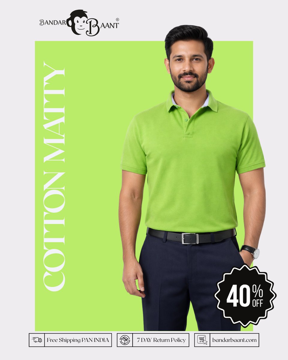 bandarbaant's tweet image. Fresh colors for a fresh look 🌿 Premium t shirts that stand out effortlessly.
 Shop now &amp;amp; refresh your t shirts collection!
[Bandar Baant, Wear Your Work, Indian brand, printed T-shirt, professional T-shirt]
#indianbrand #MensClothing #TshirtCollection #BandarBaant #comfortable