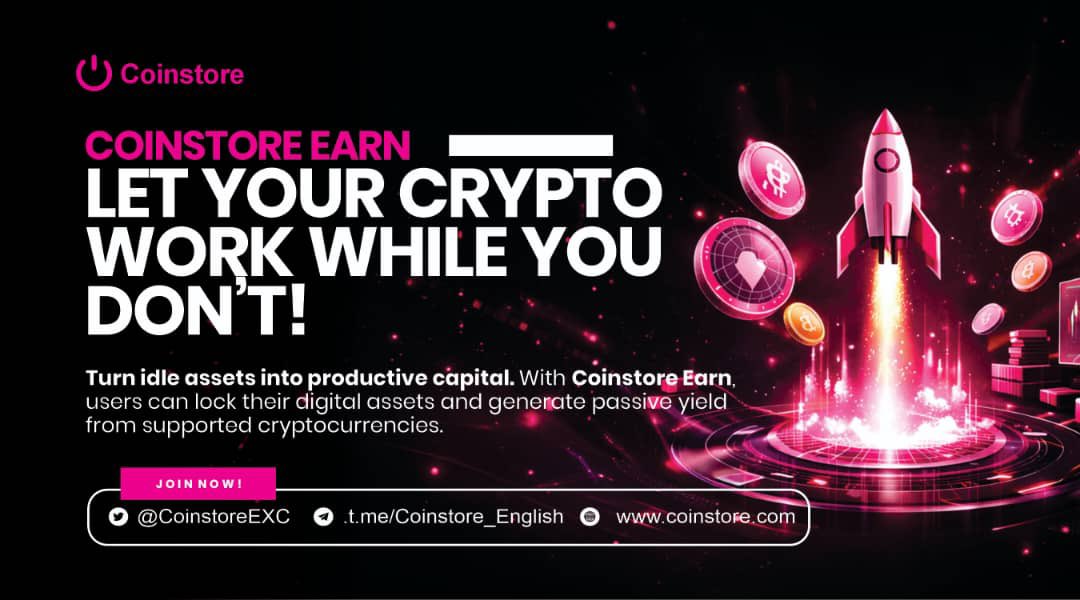 WhenNextThey's tweet photo. PASSIVE INCOME POTENTIAL AT ITS FINEST !!
ONLY ON @CoinstoreExc🚀 

Introducing #Coinstore #Earn, your gateway to hassle free wealth growth.💰

Enjoy industry leading APRs on stablecoins and top crypto assets. 📈

Get your #Staking started;
https://t.co/6rSiibI2sv https://t.co/ecnLPQivSK