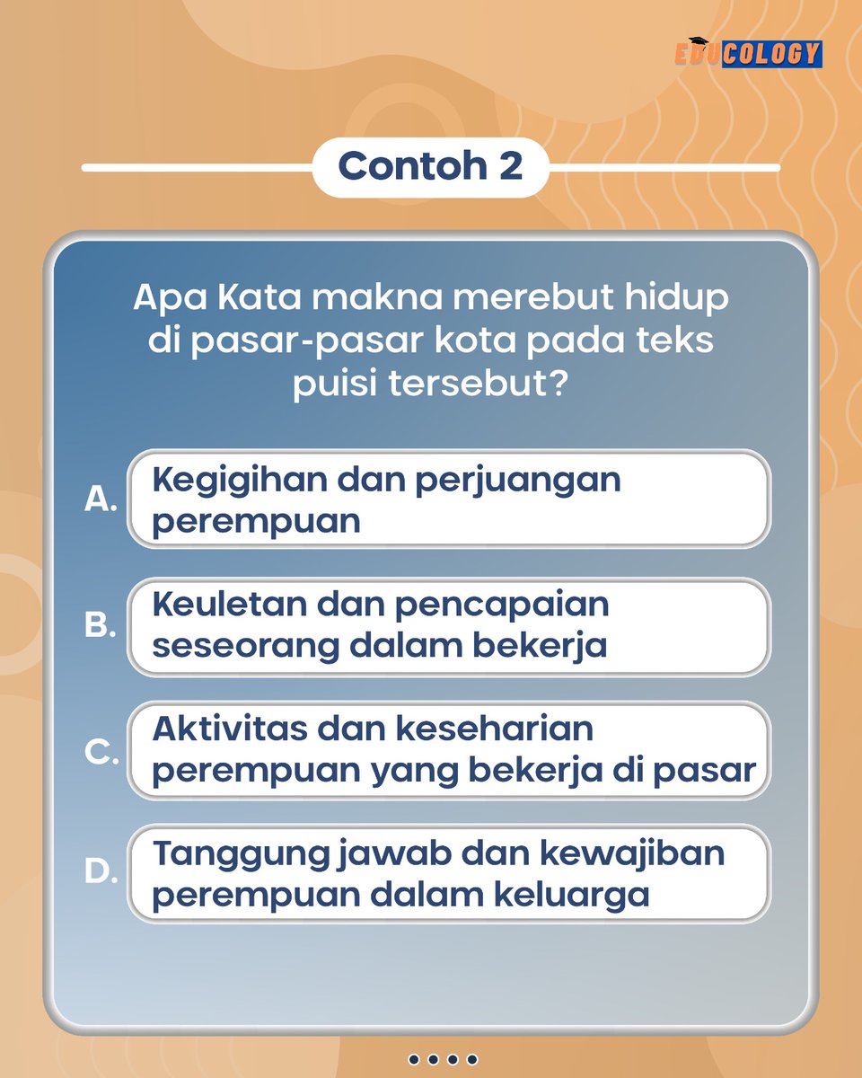 educology_id's tweet photo. Sahabat Edu, kita latihan soal lagi yuk! ๐ฅ๐ช๐ป
Kali ini contoh soal TKA Bahasa Indonesia jenjang SMP/MTs/Sederajat loh! Yuk, coba kerjakan dan tulis jawaban kamu dikolom komentar ya!
#TKA2026 #ContohSoalTKA #TKASMP https://t.co/dlAi1X2JRq