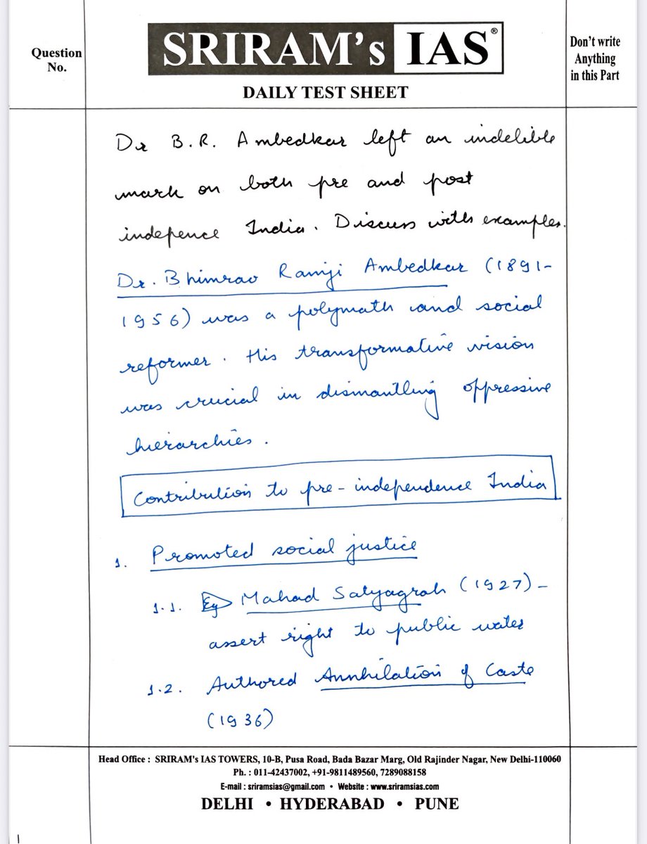 Indelible Example Dr BR Ambedkar left an indelible mark on both pre and post independence ...