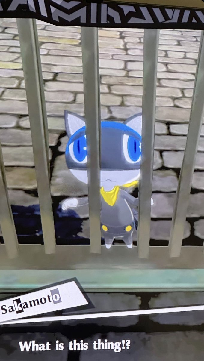 MementoMoriXO's tweet image. The Weeknd posts Morgana from the video game Persona 5, via his alt account, gene.hackerman IG story 

“What is this thing!?”