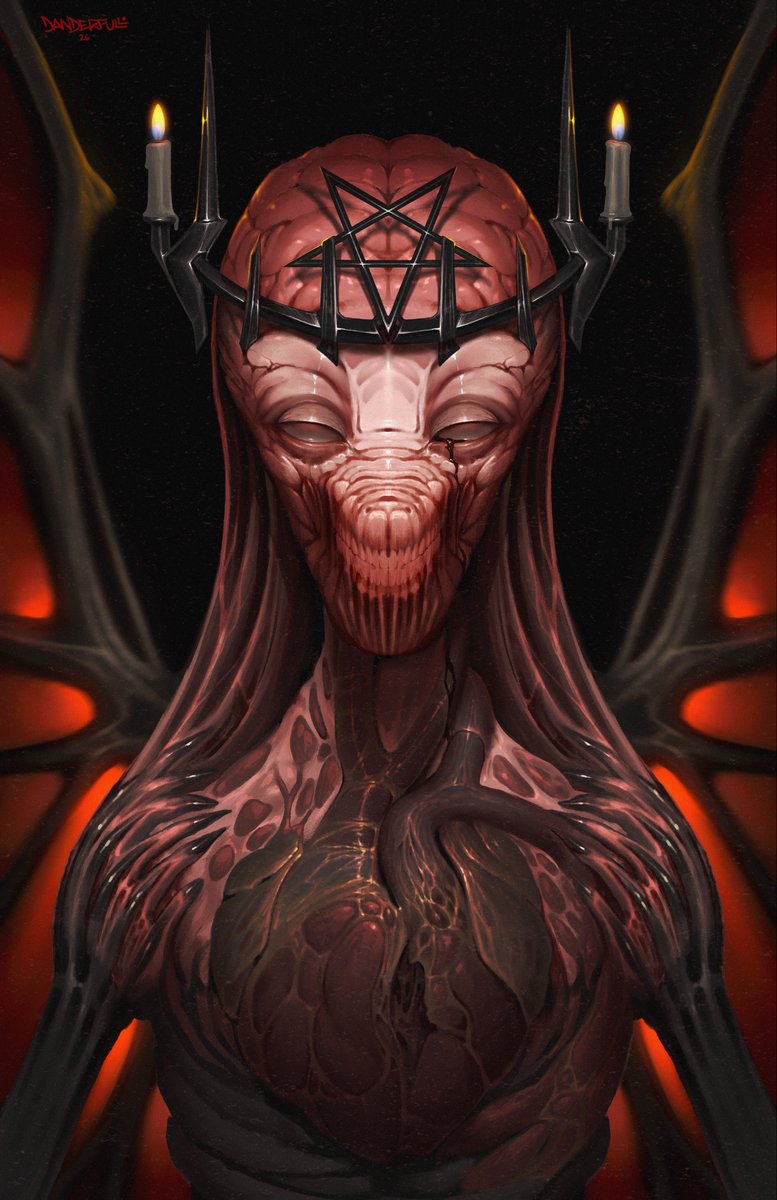 Danderfull_'s tweet photo. Dichotomy god 🖤❤️ a personal piece. #danderfull #monsters #artㅤㅤㅤㅤ https://t.co/AAeJmsi9NM