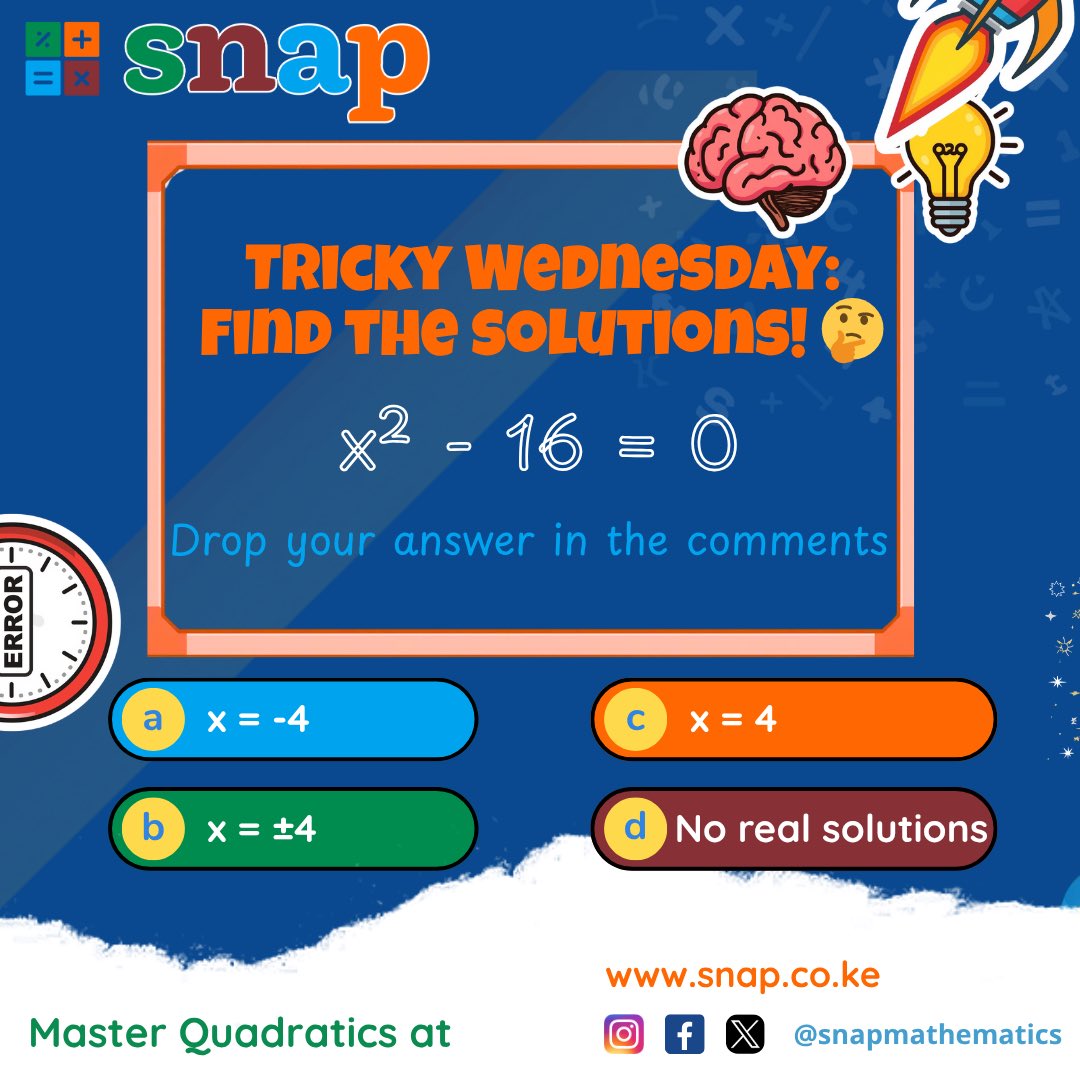 snapmathematics's tweet photo. Wait... before you comment, take a second look. 🤨 Most people miss the hidden half of this answer.

Drop your final answer below! 👇

Master the curve and stop second-guessing yourself here:
🔗 https://t.co/kuBIq6mF83

#SNAPLearningHub #MathHacks #GenZMath #QuadraticVibes https://t.co/cguMay3CUU