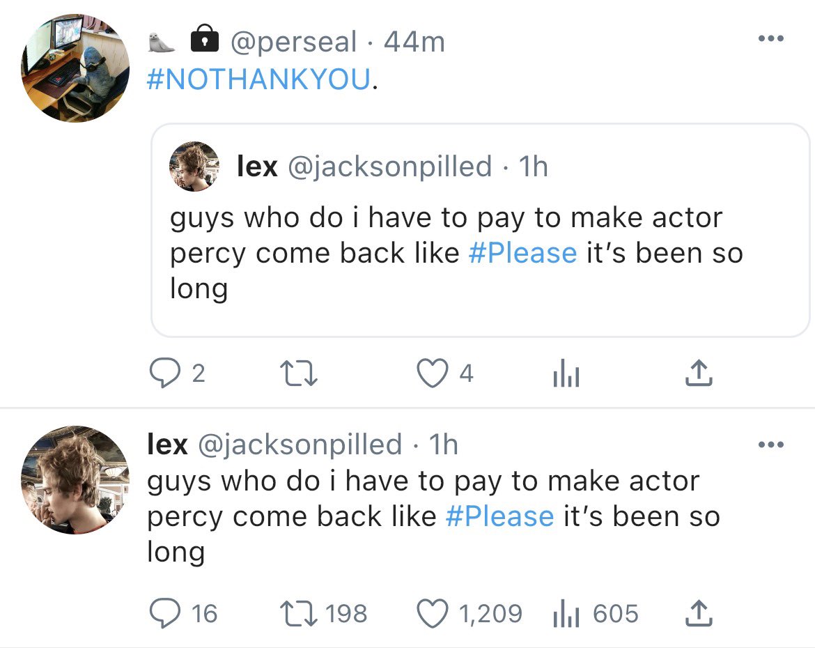 bethdefenders's tweet image. mini percabeth socmed au for you all

1. percy is not supportive of his fans actor percy agenda…