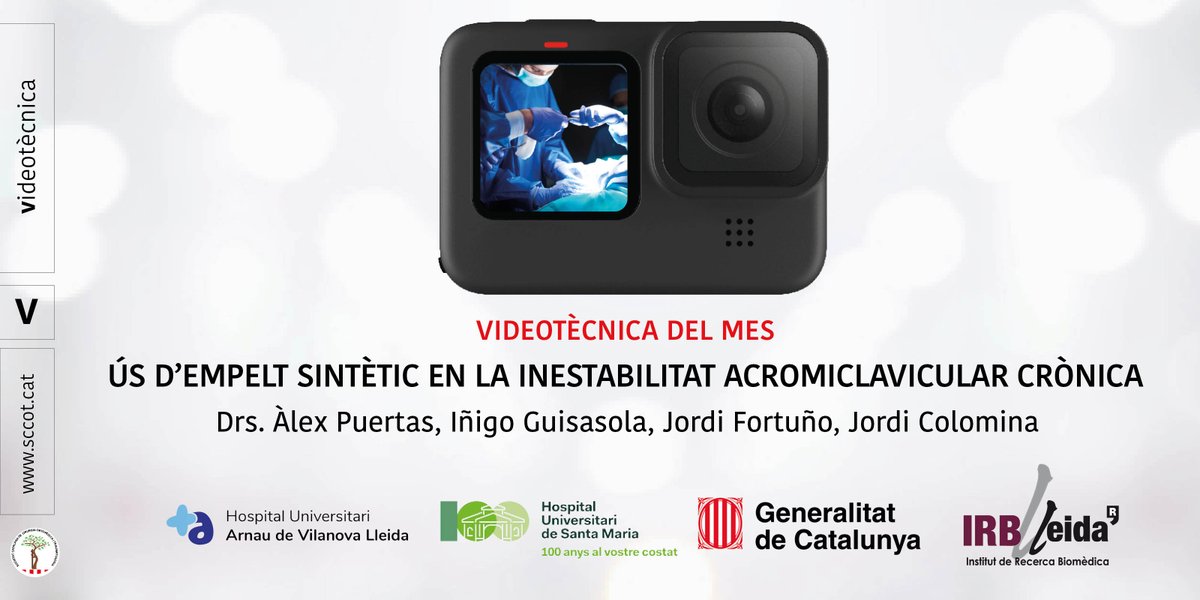 sccot_cat's tweet photo. 📹VIDEOTÈCNICA DEL MES | ÚS D'EMPELT SINTÈTIC EN LA INESTABILITAT ACROMICLAVICULAR CRÒNICA
🧑⚕️Drs. Àlex Puertas, Iñigo Guisasola, Jordi Fortuño, Jordi Colomina
🏥 @GSS_Lleida @harnaulleida @gencat @IRBDOCENCIA
▶️ https://t.co/5f4VGBnNEP
#SCCOT #FORMACIO https://t.co/vTGAkWTSEo