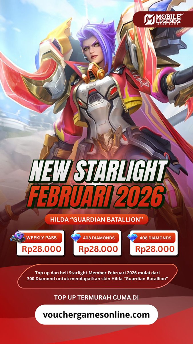 pulsaondotcom's tweet photo. Starlight Member April 2026 - Zetian
https://t.co/7wHRDJ8jve
#mlbb https://t.co/82lzpZAWeW