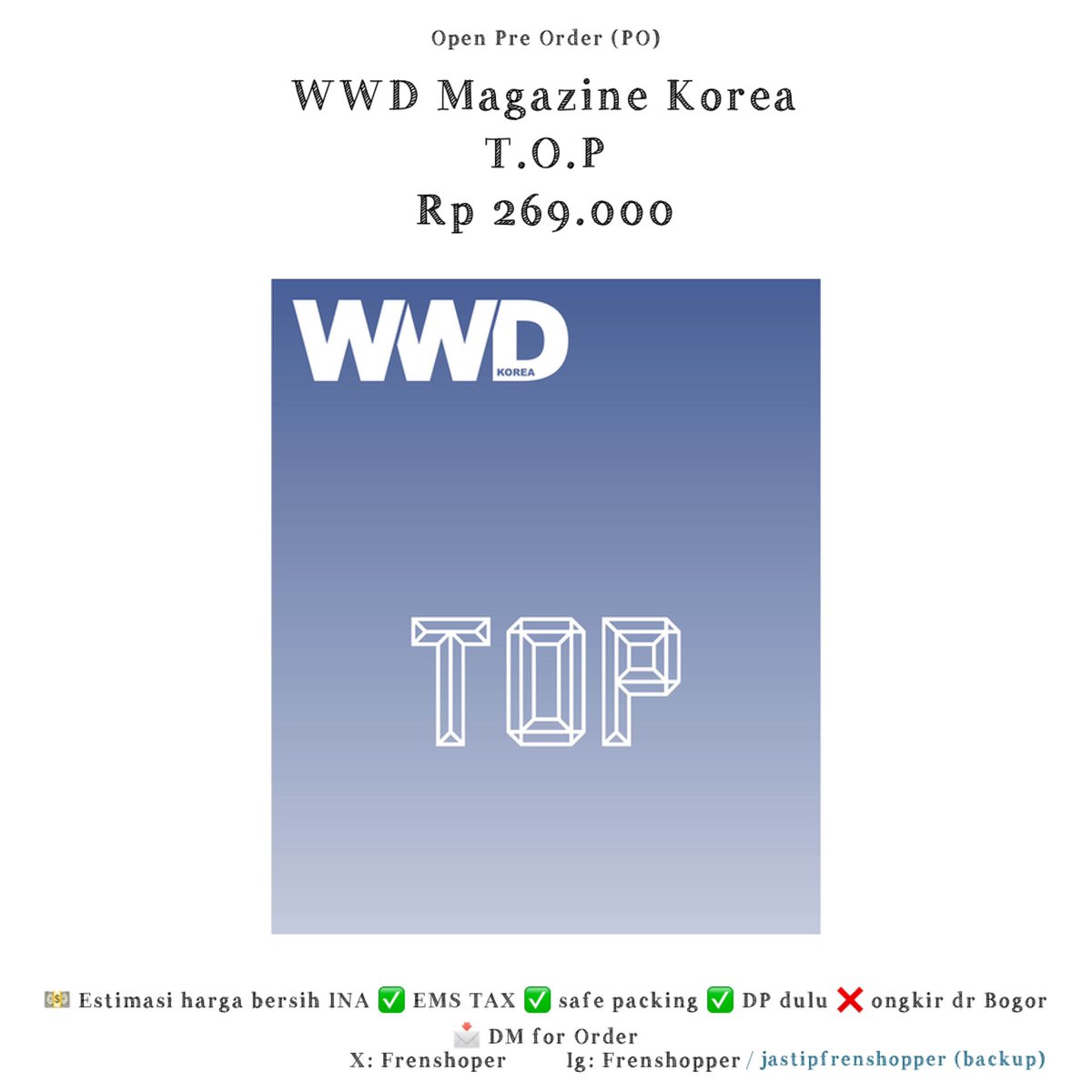 OPEN PO INA GO PERSONAL ORDER JASTIP KOREA 🇰🇷 tweet media