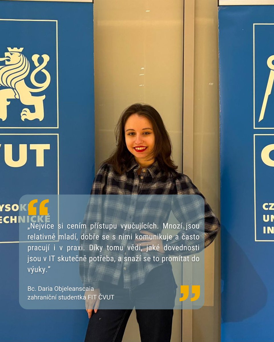 FIT_CTU's tweet image. 🌍 Proč si zahraniční studenti vybírají #FITČVUT?

Francisco Molina z Ekvádoru a Daria Objeleanscaia z Moldavska sdílejí svou zkušenost se studiem na FIT ČVUT. 

Přečtěte si celý rozhovor na webu FIT!
👉 fit.cvut.cz/cs/zivot-na-fi…