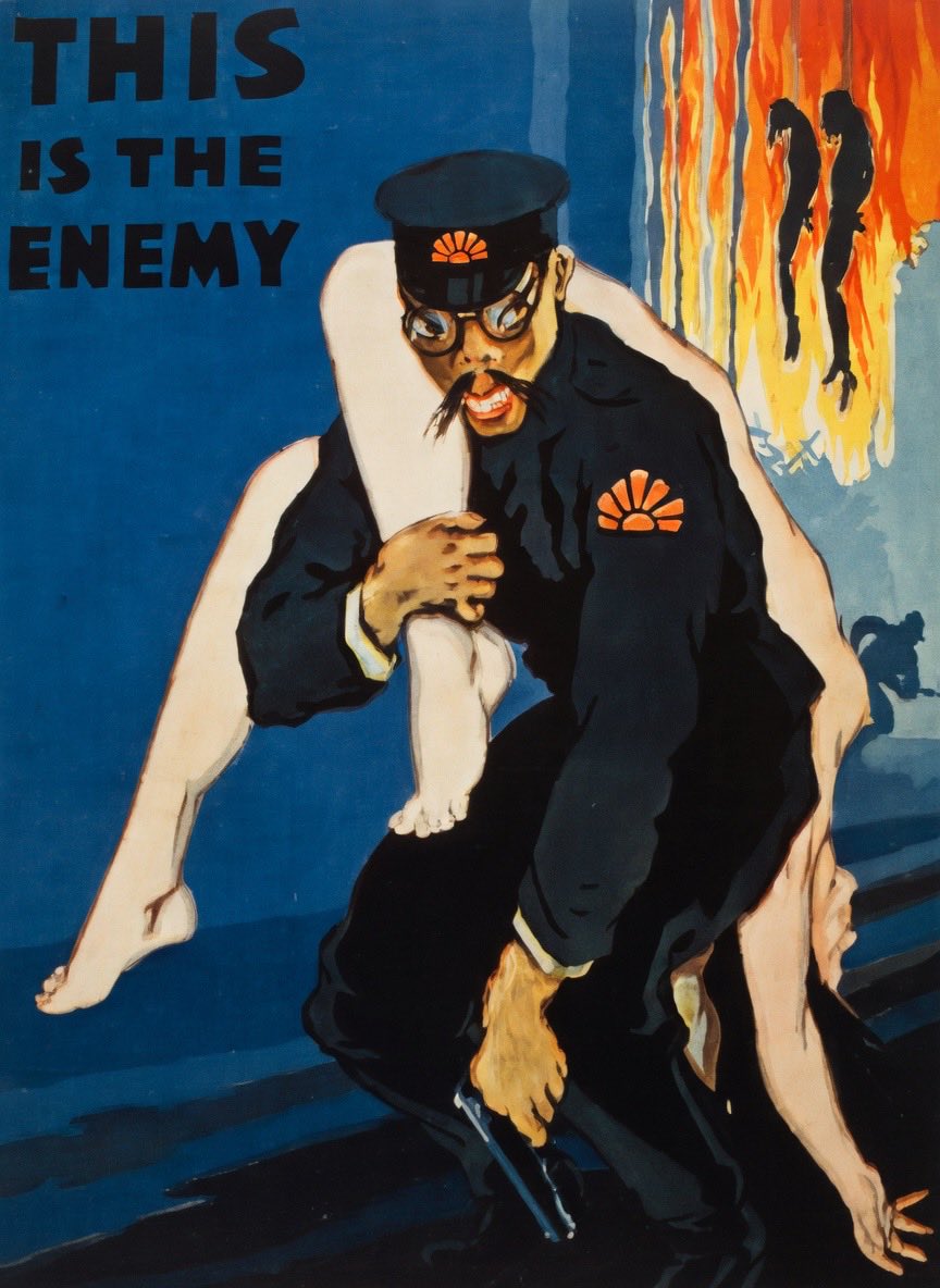 DisastrousSlug's tweet photo. anti-Japanese US propaganda posters from WW2 https://t.co/TF0kH6zook