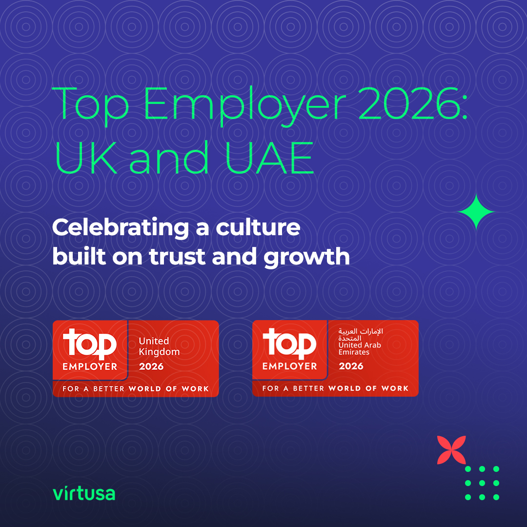 VirtusaCorp's tweet image. Virtusa teams in the UK and UAE celebrated our 2026 Top Employer certification. This recognition highlights our focus on building a collaborative environment that empowers our engineers to solve complex global challenges.
#TopEmployer #LifeAtVirtusa #EngineeringExcellence