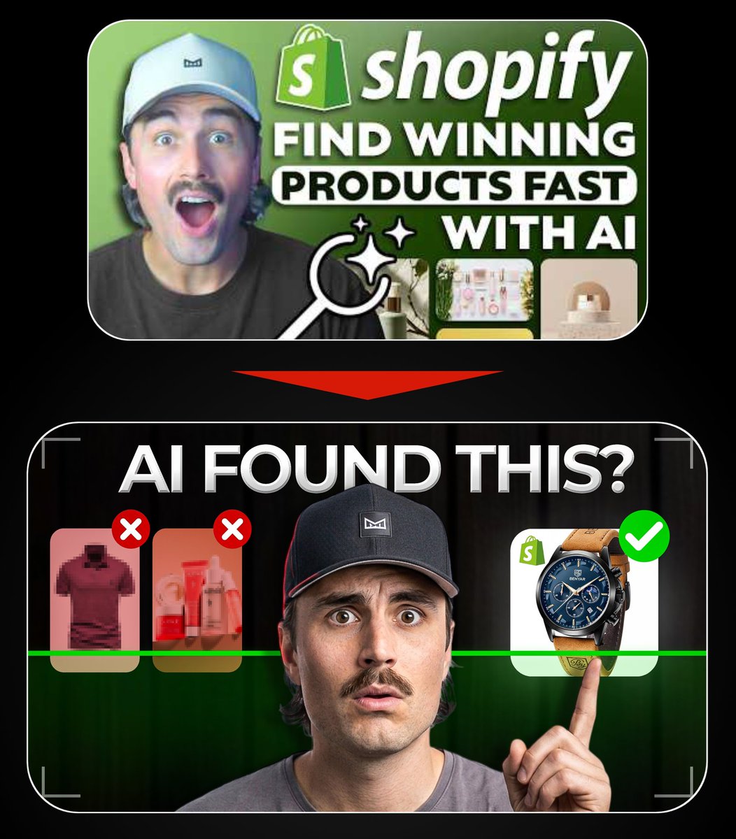 Goze_Graffix's tweet image. Day 20/100 🚀
(A thread) 

Thumb redesign for YT@ShopifyMastery-YT

The original thumbnail was doing too much

Too many words. No clear focus. No real story.

You had to “read” it to understand it.

That’s already a problem

I fixed it by:
• Turning it into a clear decision 👇👇