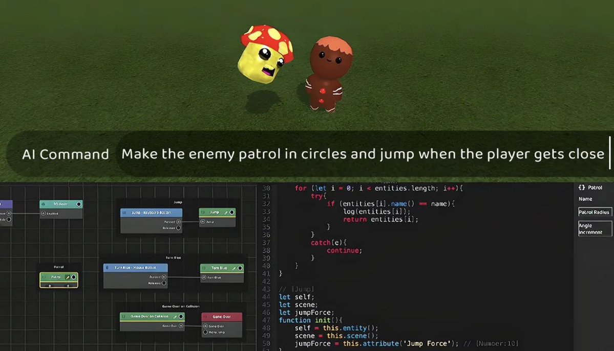 buildbox's tweet image. No coding skills?  

With Buildbox 4, you can create games using simple prompts.            

Start building smarter → buildbox.com/getting-starte… 

#AI #GameDev #NoCode #IndieDev