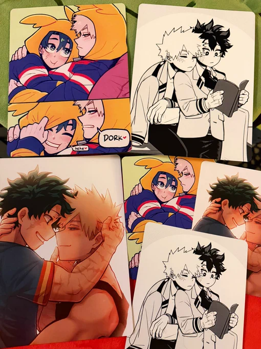 new small prints/postcards for the @pop_umai event this saturday! :) I'll be at table c5! ❤️ (will also add to my kofi early next week probably) 
