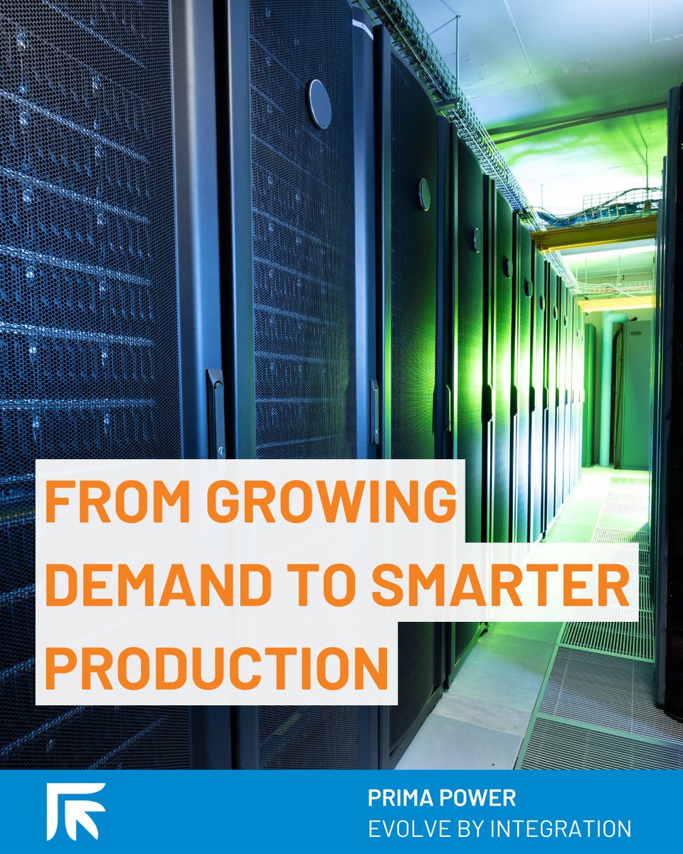 PrimaPowerIN's tweet photo. As global electricity demand grows, power infrastructure must evolve faster than ever. From data centers to switchgear and cooling systems, manufacturers need precision, speed and efficiency. https://t.co/NFGjtAEGhB