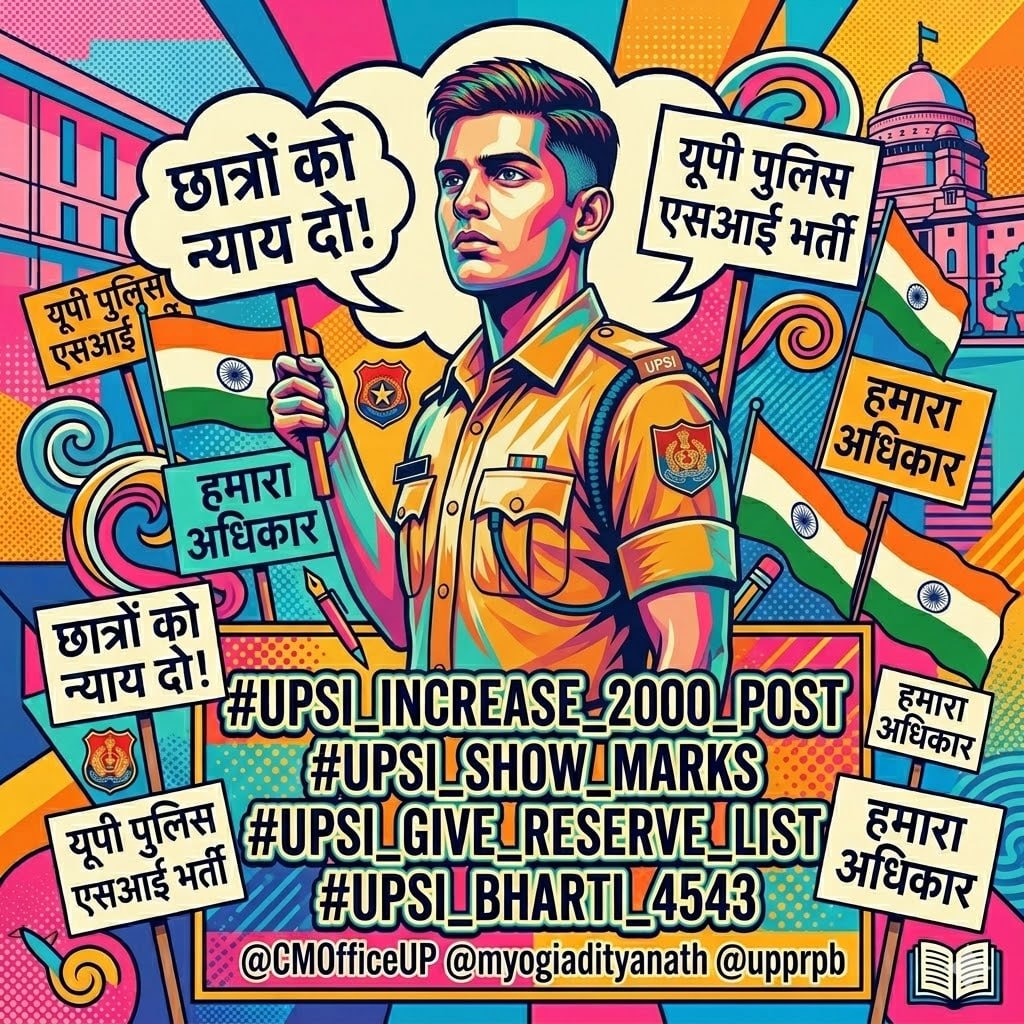 IasPublic22022's tweet photo. योगी जी, ये आवाज अब रुकने वाली नहीं,
हर दिल में आग है, ये बुझने वाली नहीं।
न्याय मिला तो 2027 में जीत आपकी,
वरना ये हवा भी थमने वाली नहीं। 🔥
#UPSI_INCREASE_2000_POST #UPSI_SHOW_MARKS #UPSI_BHARTI4543
@CMOfficeUP @myogiadityanath @upprpb https://t.co/wG8yd4ISPs