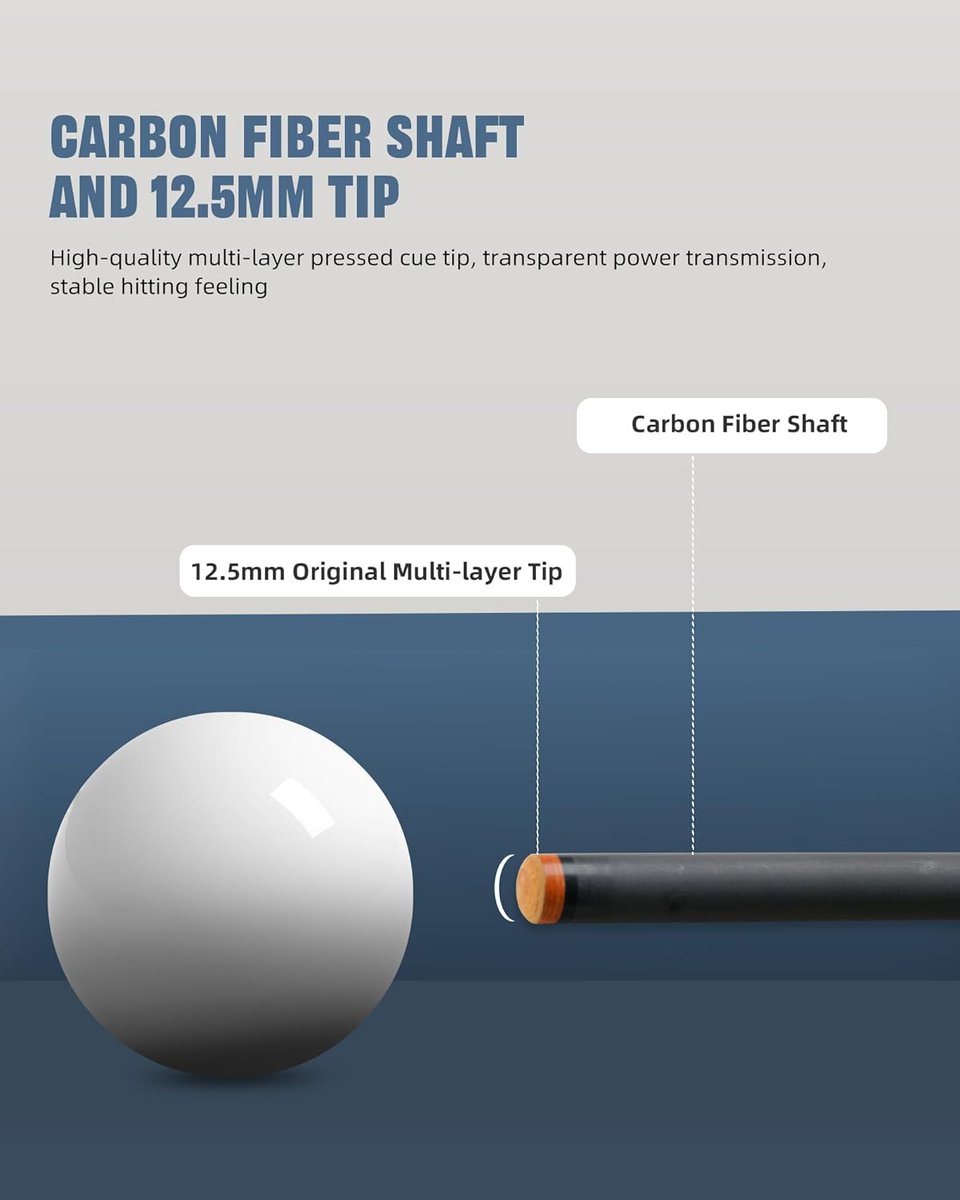 konllen_Lion's tweet image. Konllen KL-15WBF – low deflection carbon fiber shaft, 12.5mm multi-layer tip, stainless steel 3/8*8 joint. Wrapless hard maple grip, precision balance. Maximum power transfer, minimal effort. 🎱 #Konllen #Billiards
👉amazon.com/dp/B0D4978468?…