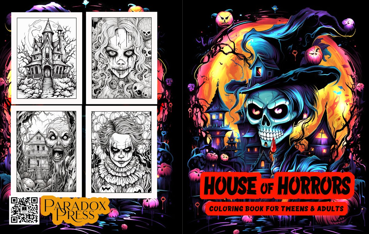 PattiRoberts7's tweet image. #Halloween #Horrors Coloring Book — for tweens &amp;amp; adults who love a scare! Spooky scenes &amp;amp; creepy details for hours of chilling fun &amp;amp; creative relaxation. 👻 #ColoringBook #HorrorArt amzn.to/4muucAT