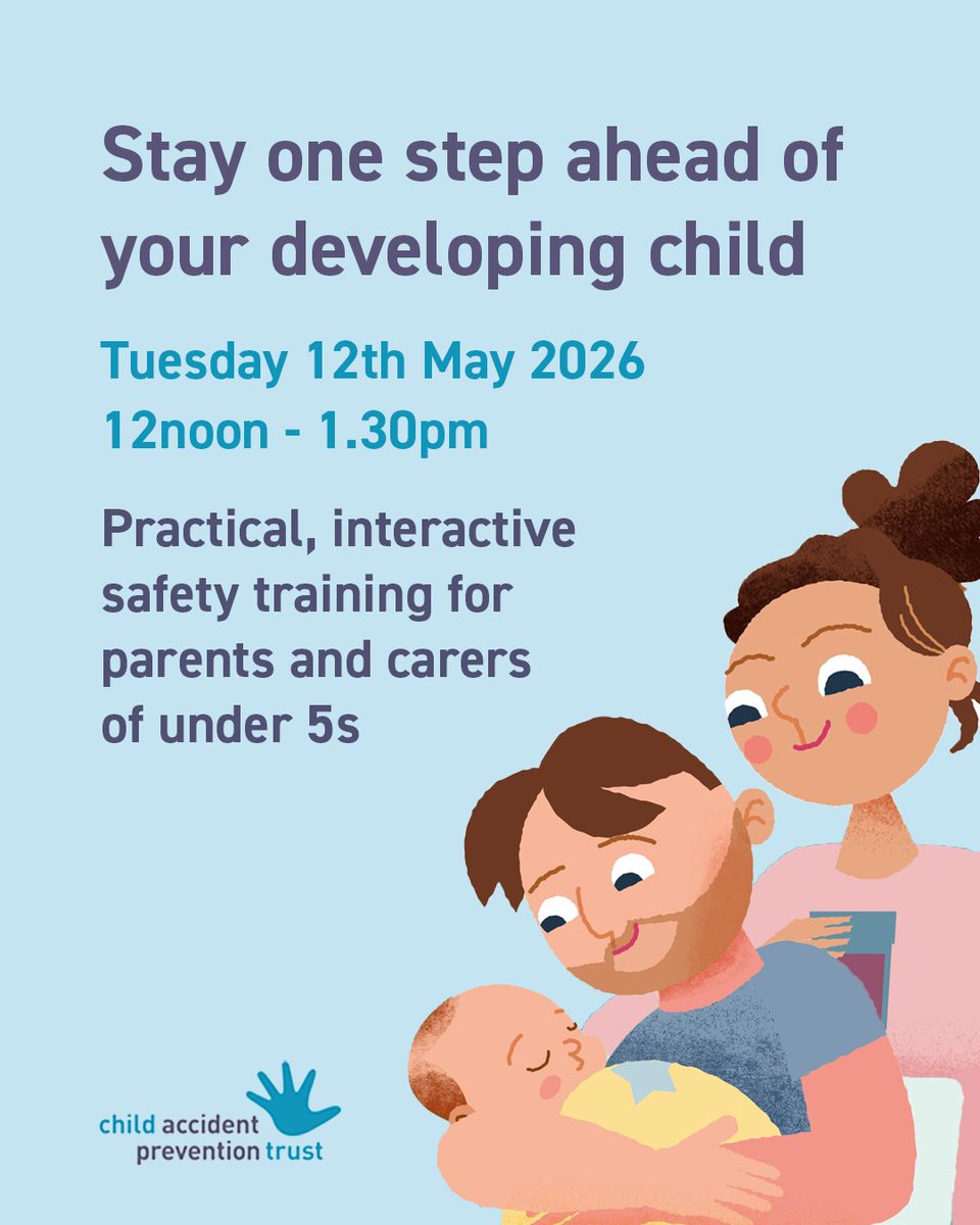 CAPTcharity's tweet image. We’re launching a NEW training course for parents and carers of under 5s. You’ll leave the session feeling more confident, more prepared, and better equipped to keep your child safe at home.

Learn more: eventbrite.co.uk/e/1985264736268 

#ChildSafety #ChildHealth #AccidentPrevention
