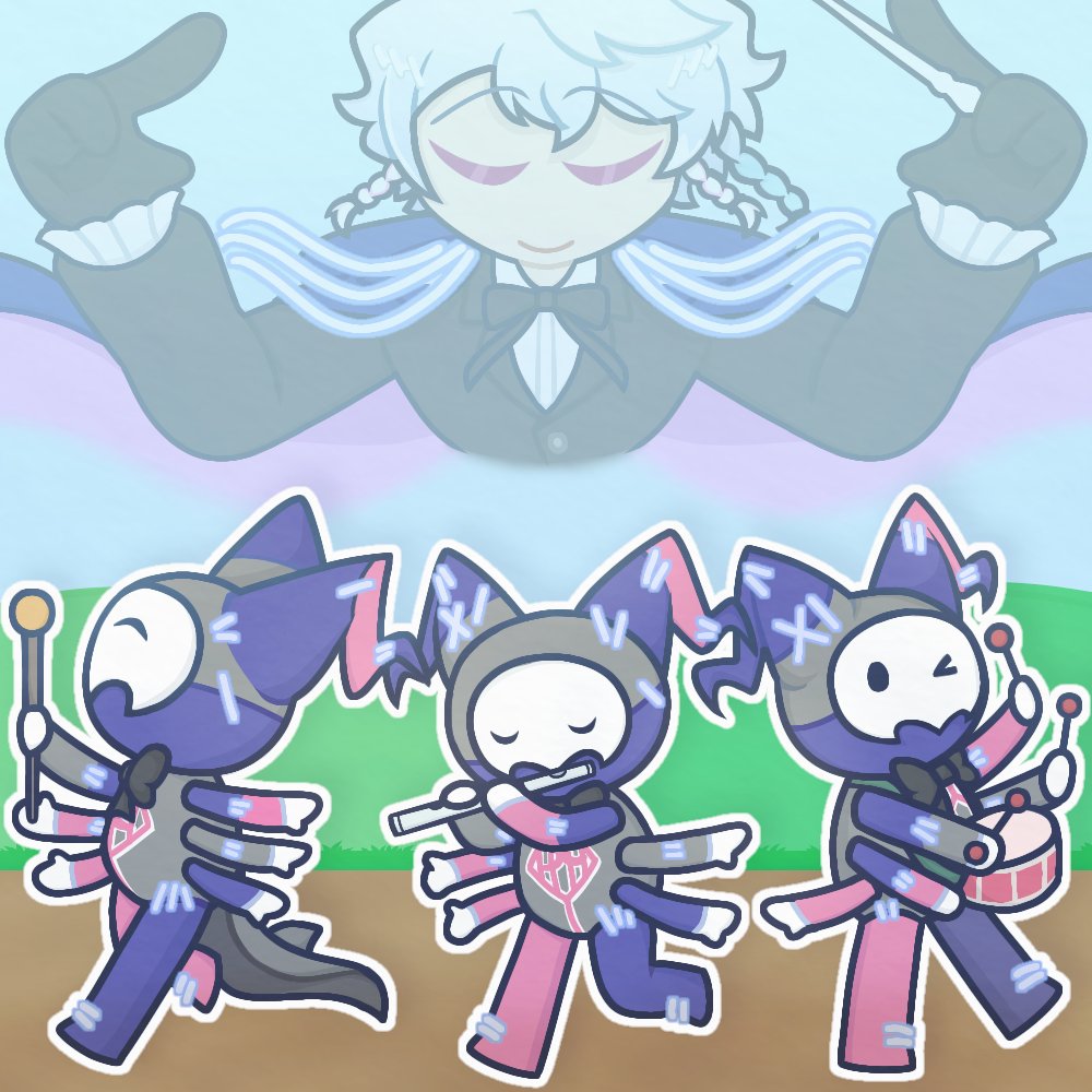 HPurplicious's tweet image. I did the art for "Poppets on Parade" and it was fun being able to draw for it !! 🫶🫶 

Please go check out the project's website because we all cooked amazing stuff for it :333

#AColdBlueDay #OctaBDAY2026 #Artavio